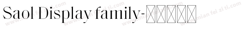 Saol Display family字体转换